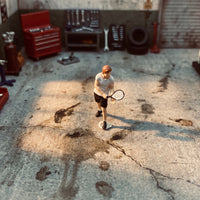 Miniature Tennis Player with Racket Realistic Tennis Player Figure Collectible Miniature Figure Model for Desk Display