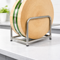 304 stainless steel extended chopping board storage for home kitchen tabletop, modern minimalist lid holders for pots and pans, rack for cooks