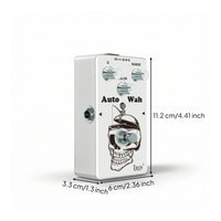 Compact Auto Wah Pedal Pocket-Sized Wah Pedal Intuitive Controls Stompbox True Bypass for Guitarists, Bassists, Pedalboard