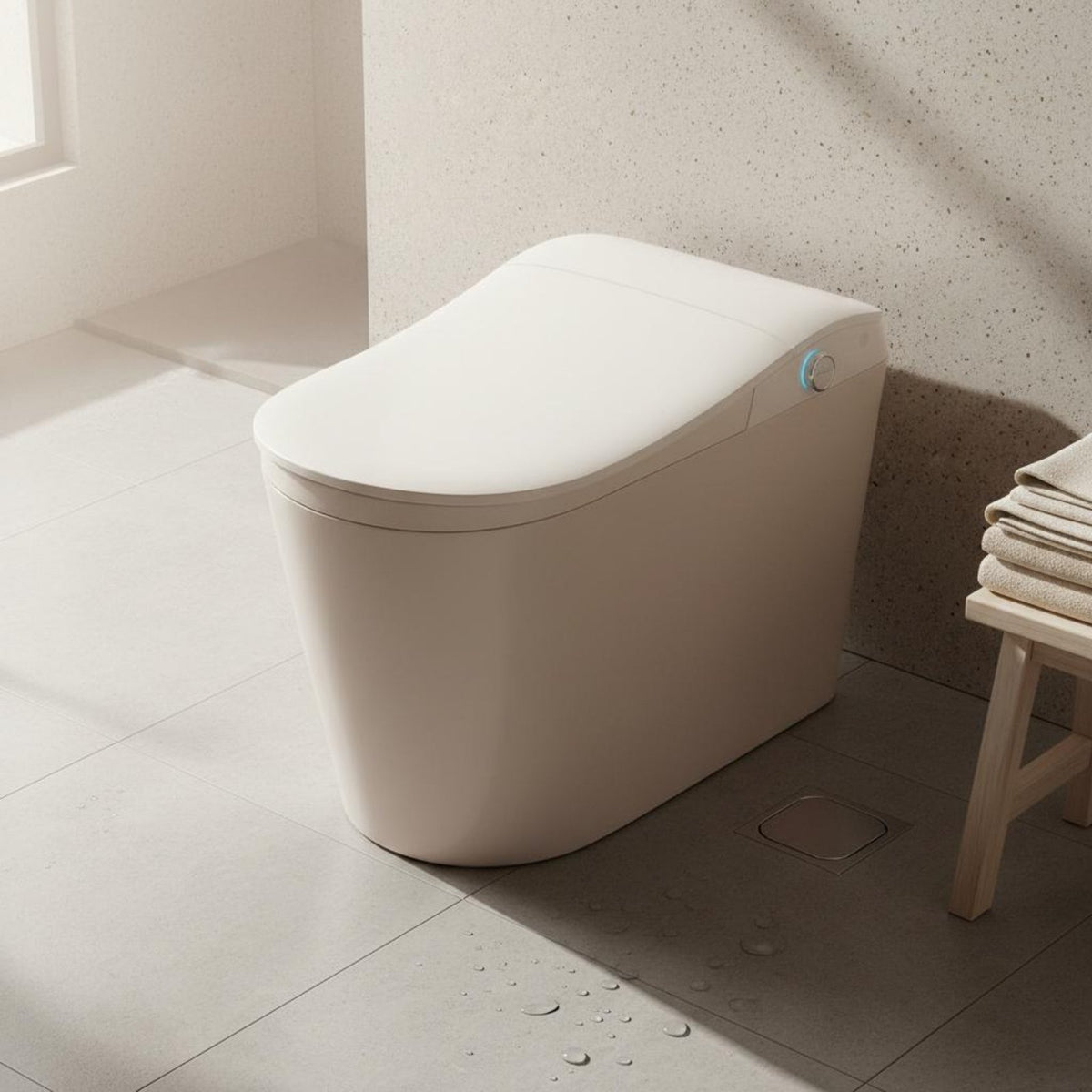 Front Wash Toilet Deodorization Ergonomic Smart Toilet Extended Bidet Seat Night Light AI Voice Control