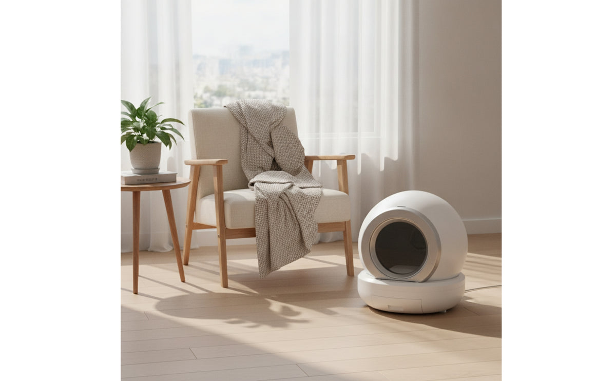 Automatic Cat Litter Pan Odor Reducing Self Cleaning Cat Litter Pan Intelligent Pet Supply for Indoor, Apartments