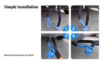 High Strength Soft Shackle strong Duty Soft Shackle Recovery Kit Wear Resistant hauling gear Lightweight for trail-road vehicle operators, lorry Owners, emergency Personnel, vehicle recovery systeming, recovery track Riding