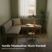 Space-Saving Corner Dining Nook L-Shaped Design Breakfast Nook Set Multi-Functional Home Furniture Nordic Aesthetic for Apartment Dwellers, Small Families, Young Adults, Living Room, Kitchen