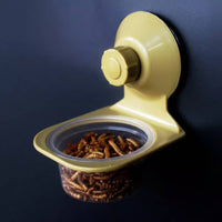 Hanging Gecko Food Bowl Easy to Clean Wall Mounted Animal Bowl Reptile Dish Transparent Bowls Terrarium Accessory for Vivarium