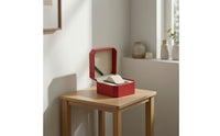Hinged-Lid Watch Box with Cushion Soft Octagonal Watch Holder Simple Jewelry Box with Cushion Lightweight for Gifters