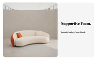Curved Sectional Light Luxury aesthetic Curved configurable Couch sweeping Shape Sofa for Business Owners, Interior Designers, cosmetics salon, Reception Area, Lounge