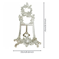 Ornate Metal Stand Curved Feet Freestanding Display Stand Sturdy Construction Decorative Book Holder