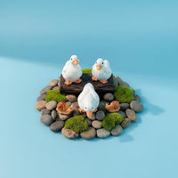 Vivid Details Miniature Duck Figurine Realistic Design Micro Landscape Duck Outdoor Safe for Pond