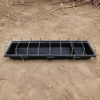 Rectangular Chicken Feeder, Galvanised Steel Poultry Trough, Dry Wet Duck & Pigeon Feed Station for Backyard Keepers