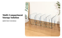 Clear Acrylic Shelf Divider Versatile Clear Shoe Separator Space Saving Acrylic Cabinet Partition for Students, Homeowners, Bedroom, Desk, Kitchen