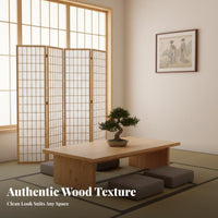 Foldable Shoji Screen Japanese design Shoji Panel separater Lattice Pattern Folding Partition Freestanding for Interior Designers, Business Owners, Photo Studio, Living Room, Bedroom, Restaurant