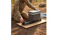 Outdoor Water Bucket Stand Sturdy Construction Folding Ice Box Holder Quick Setup Mobile Container Holder for Picnic