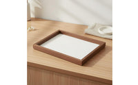 Walnut Wood Grain Organizer Dustproof Glass Lid Jewelry Organizer Jewelry Storage Container Elegant Design