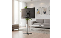 Floor TV Stand with Mount No-Drill TV Stand with VESA Mount Adjustable Height Tilting for Renters, Rental Apartment, Bedroom