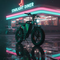 Retro Wide Tire Electric Cycle Anti-Slip Tires Old-School Electric Bike Shock Absorption Small Electric Cycle for Adults