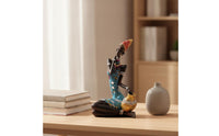 Stylized African Woman Figurine Textured African Woman Sculpture Traditional Resin Sculpture Elegant for Collectors, Home Decor