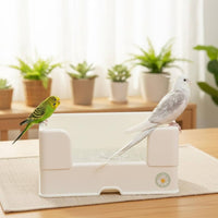 Easy to Clean Circulating Water Bird Bath Automatic Bird Bathtub Parrot Shower Basin for Parrots, Cockatiels, Small Birds, Aviary