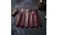 PU Leather Combatant Kilt Medieval Style Faux Leather Battle Skirt Halloween Costume Clothing