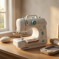 Portable Sewing Machine Compact unrestrictedArm Sewing Machine Home Appliance Spool Holder Easy to Use
