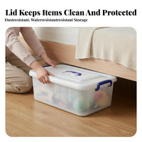 Under-Bed Rolling container With casters Wheeled Underbed container slimline for Dorm Room