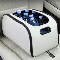 Trunk Organizer Box Multi-Layer Material Car Storage Box Side Mesh Pockets Leather Vehicle Storage Bin for trip