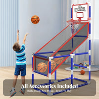 Mesh Side Panels Active Play Toy Basketball Throwing Machine Tubular Frame for Children
