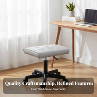 Swivel Function Adjustable Rolling Footrest Compact Size Rolling Leg Rest Multi-Functional Footstool Padded Cushion for Beauticians, Spa Technicians, Home Users, Under Desk, Beauty Salon, Living Room