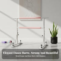 Portable Dance Practice Bar Sturdy Construction Adjustable Dance Barre Non-Slip Feet Home Practice Dance Bar for Dancers, Beginners, Indoor