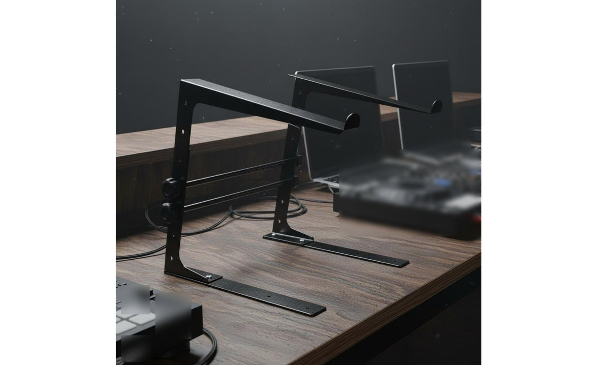 DJ Laptop Stand Foldable Portable Laptop Stand Freestanding Equipment Rack for DJs, Artists, Stage, Desk, Studio