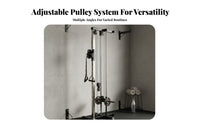 Wall Mounted Pulley System Multi-Functional Wall Mounted Cable Station Heavy Duty Steel Frame Home Gym LAT Pulldown Unit for Bodybuilders, Athletes