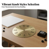 Clear Numerals Aluminum Clock Face Easy to Install DIY Clock Face Brushed Metal Finish for Students, Hobbyists, Living Room, Bedroom, Office