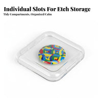 particle-resistantresistant Clear pin Case particle-resistantresistant Clear Collectible Box Stackable Design Display Container adaptable Storage for Collectors, Gift Givers, Desk Organization, Desktop, Home Decor, Shelves
