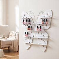 Butterfly Wall Shelf Openwork Butterfly Storage Rack Cute Display Shelf with Metal Frame for Bedroom