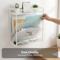 surface-mountedMountable Multitiered Document shelf systemSaving Multi-Tier document Sorter Easy Assembly Desktop Storage 5 Tiers for offsite Workers, Students, educators, Desk, Study Room, School, Classroom