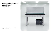 Heavy-Duty Workbench High Load Capacity Heavy Duty Workbench Sturdy Steel Frame Anti Work Station for Mechanics, Assembly Line, Basement, Shed