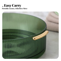 With Handles Rotating Cosmetic Organizer Space Saving Rotating Makeup Organizer Large Capacity for Women, Bathroom Counter, Dresser, Bedroom