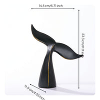 fishes Tail Sculpture Marine-Themed Abstract Sculpture Modern Statue for Art Collectors, Office Desk, Entryway Console