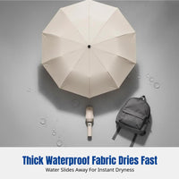 Enlarged Automatic Folding Umbrella, Buckle, Reinforced, Windproof, Portable, Unisex