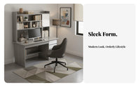 Computer Desk with Bookshelf Multi-Functional Study Desk with Bookshelf Space-Saving Home Design Furniture for Students, Children, Bedroom, Dorm Room