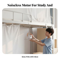 Installation-No-Installation Bunk Bed Fan Quiet Operation Net Fan Lightweight Cooling Appliance 4 Speed Settings for Students, Dorm Room, Camping