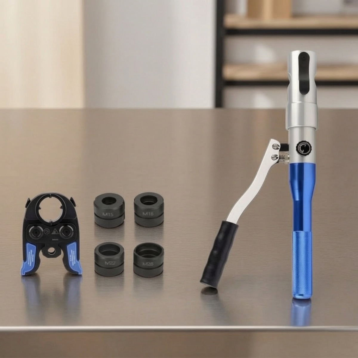 Hydraulic Pipe Crimping Tool Hand-Operated Pipe Crimping Tool Manual Hydraulic Crimping Tool for Plumbers, Installers, Workshop