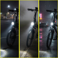 Electric Bike Headlight Waterproof LED Headlight with Mounting Bracket Wired Electric Bicycle Front Light Easy to Install