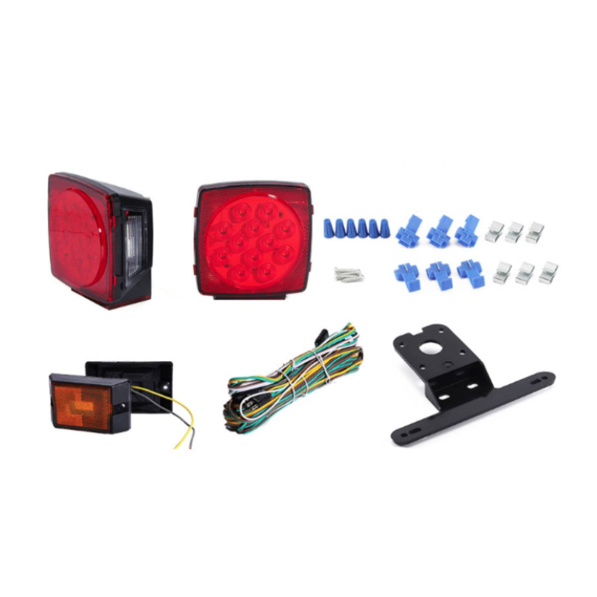 Square LED Multi-Function Trailer Set Easy to Install Vehicle Lighting for Boat