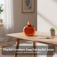 Red Panda Key Tray Cute Design Entryway Trinket Holder Creature Figurine Storage Dish Good for Gifting Cartoon Creature Statue