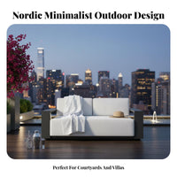 4-Piece Sofa and Chair set Nordic aesthetic Outdoor Furniture Minimalist Design Patio Seating for Homeowners, Property Owners, Garden, Backyard, Deck