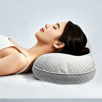 Contoured Side Sleeper Ear Pillow Ergonomic Ear Pillow Textured Textile