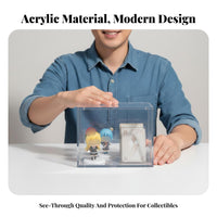 Acrylic Display Box Allergen-Barrier Proof Magnetized Closure Case Magnetized Trading Card Box High Clearness Figurine Protector