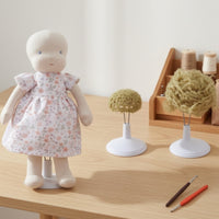 Cloth Doll Complete Stuffed Doll Soft Crochet Kit with Hooks for Craft Room, Art Class