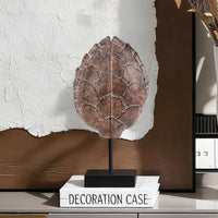 Wabi-Sabi Aesthetic Imitation Tortoise Shell Decor Vintage Look Turtle Shell Sculpture Textured Finish Tortoise Figurine Detailed Design for Tea Room, Showroom