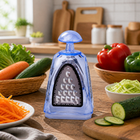 Box Grater, Small Cheese Grater with Handle, Multi Function Standing Grater, Stainless Steel Sharp Blades for Quick Shred